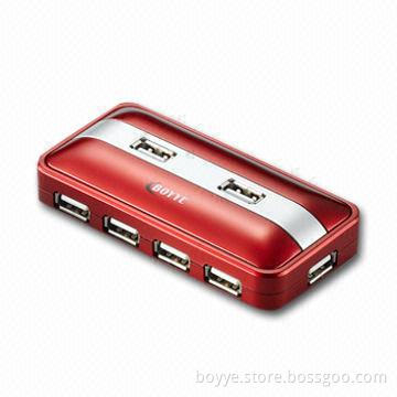 7-port USB 2.0 Hub with 480Mbps High-speed Data Transfer Rate, Supports Plug-and-play Function